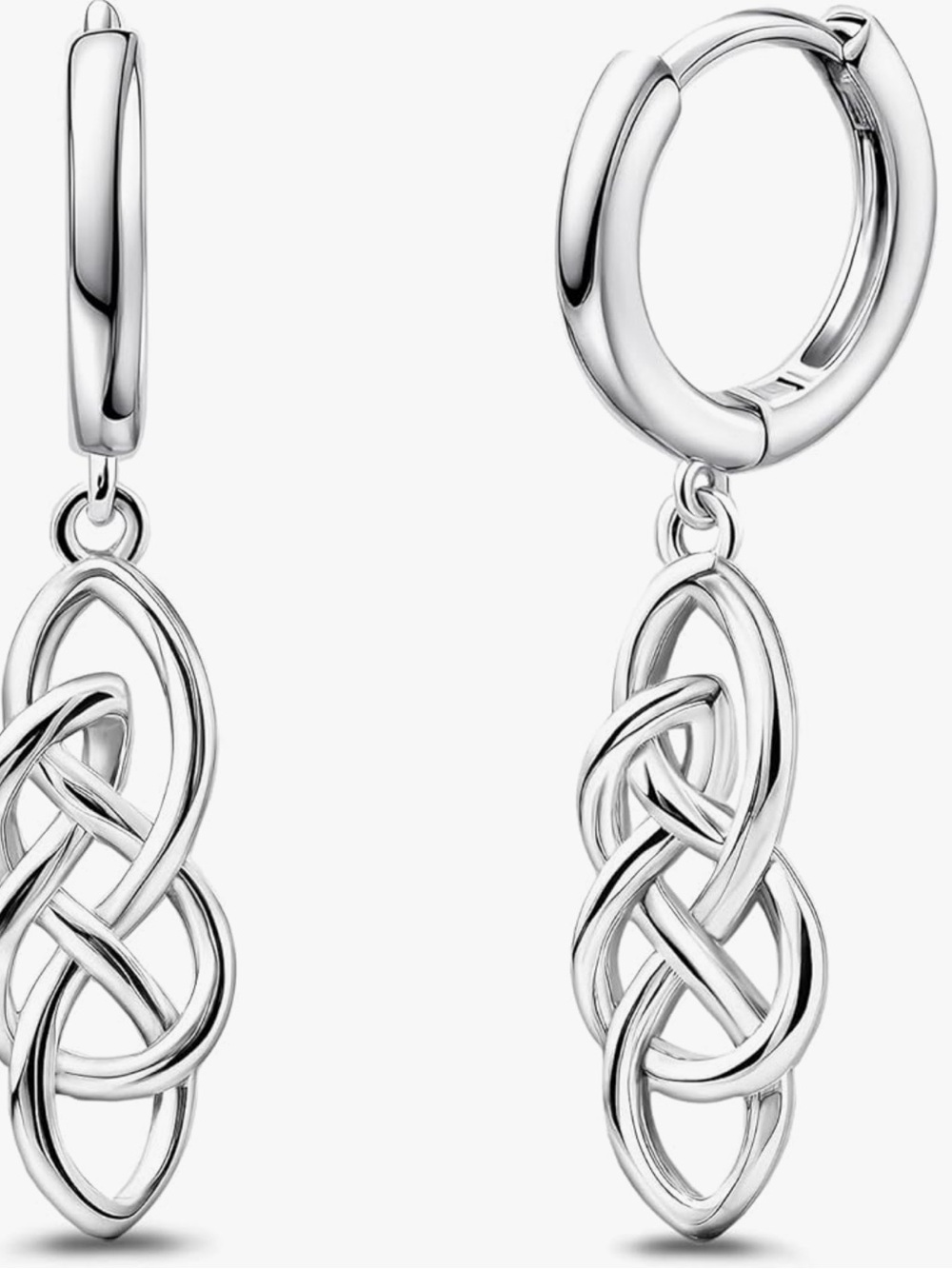 Evelyni Celtic Knot Earrings  - Sterling Silver Hoop Trendy Hypoallergenic